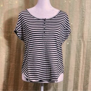 Union Bay striped top w/ peek a boo shoulders
